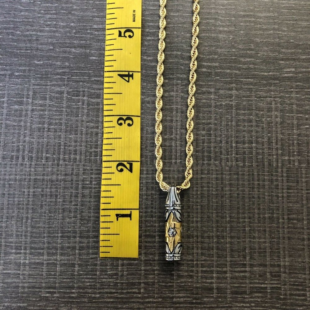Custom 14kt Stamped Star of David Pendant 24"
